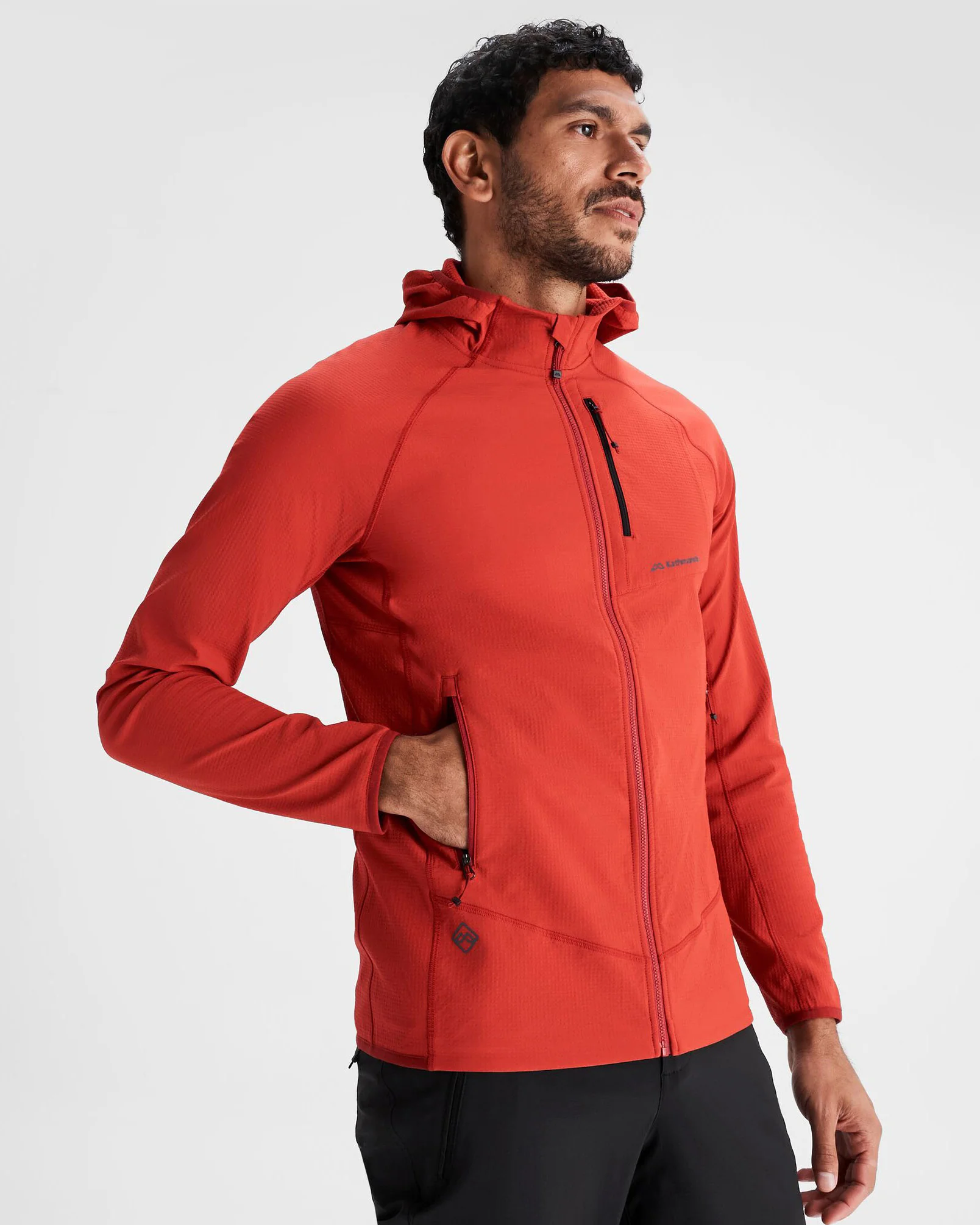 Men's Aysen Hooded Fleece Jacket - Spicy Chilli Pepper - Image 3