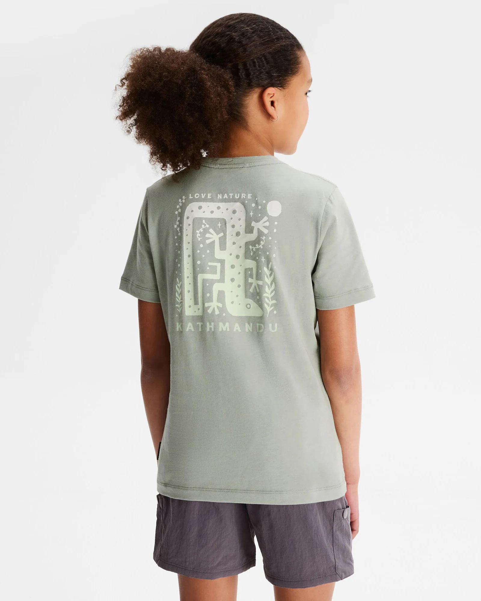 Girls' Geo Skink Organic Cotton T-shirt - Gum Tree - Image 3