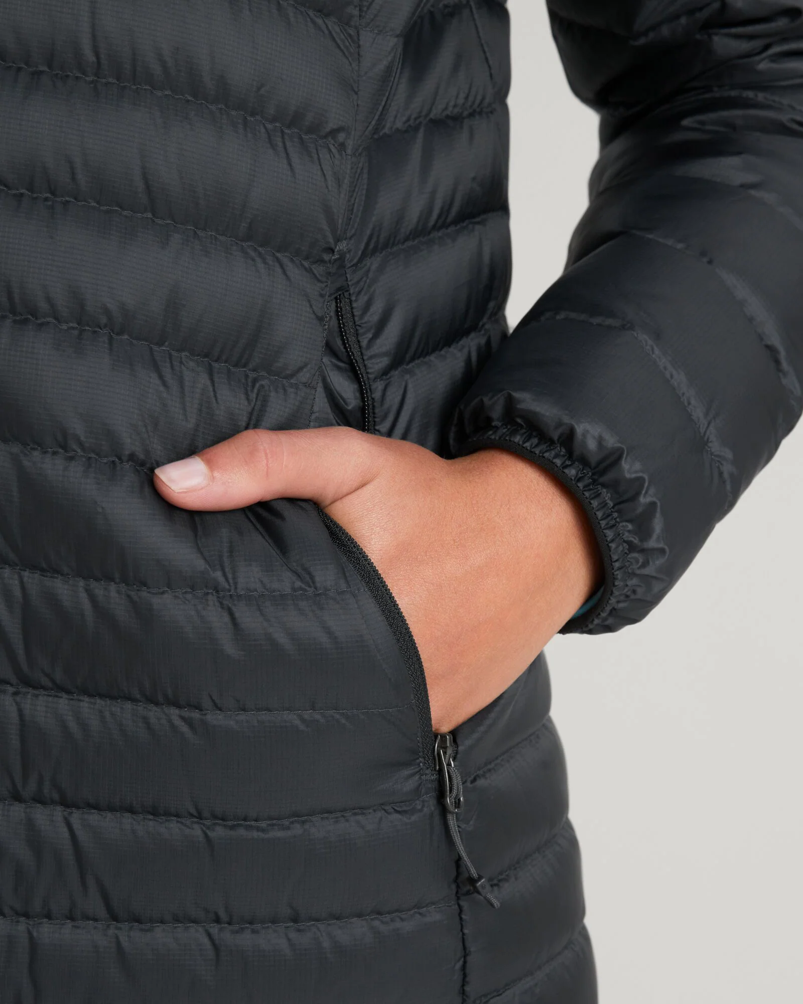 Women's Heli R Down Parka Jacket - Black Stingray - Image 6