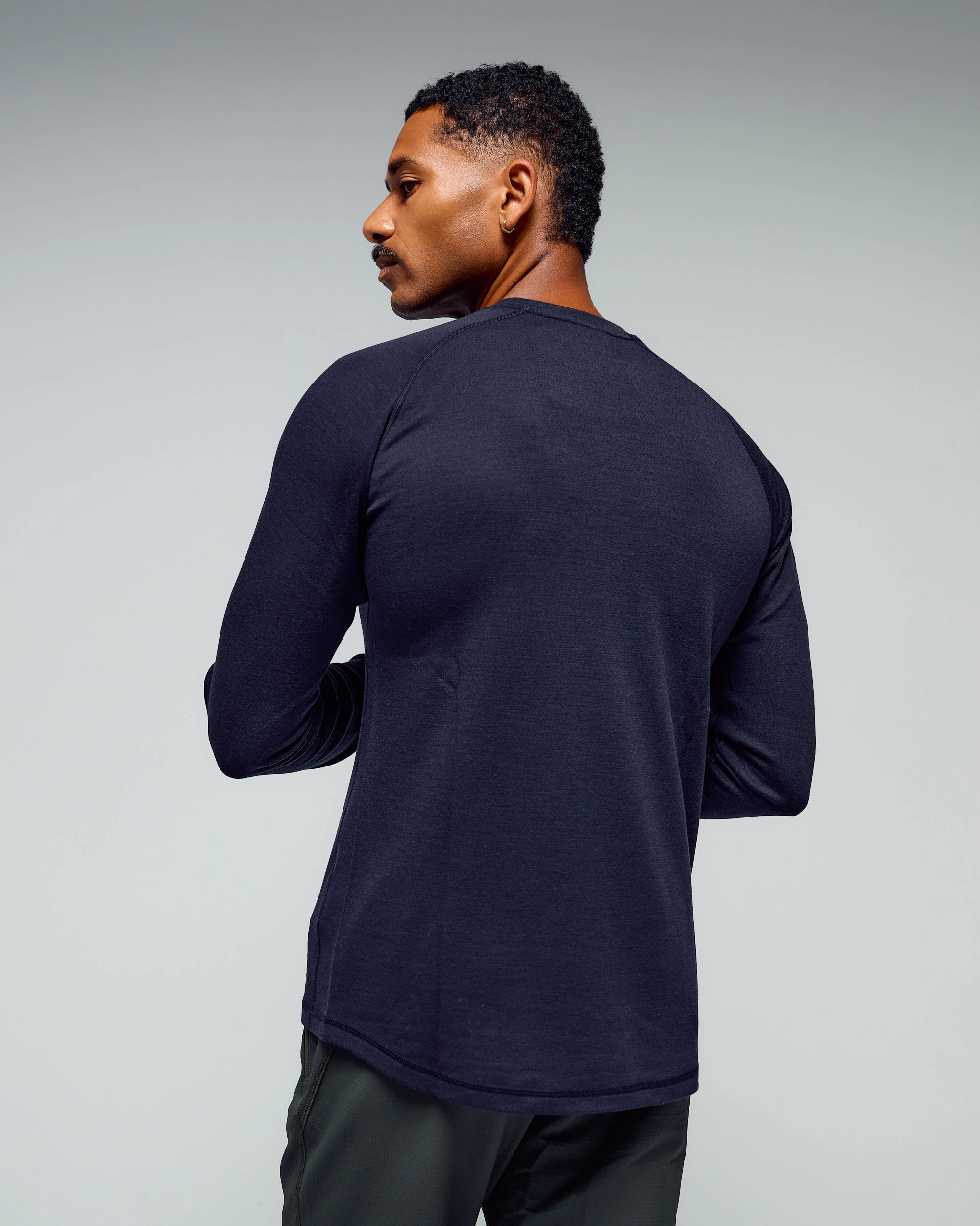 Men's K-Merino 250 Long Sleeve Top  - Black Stingray - Image 3