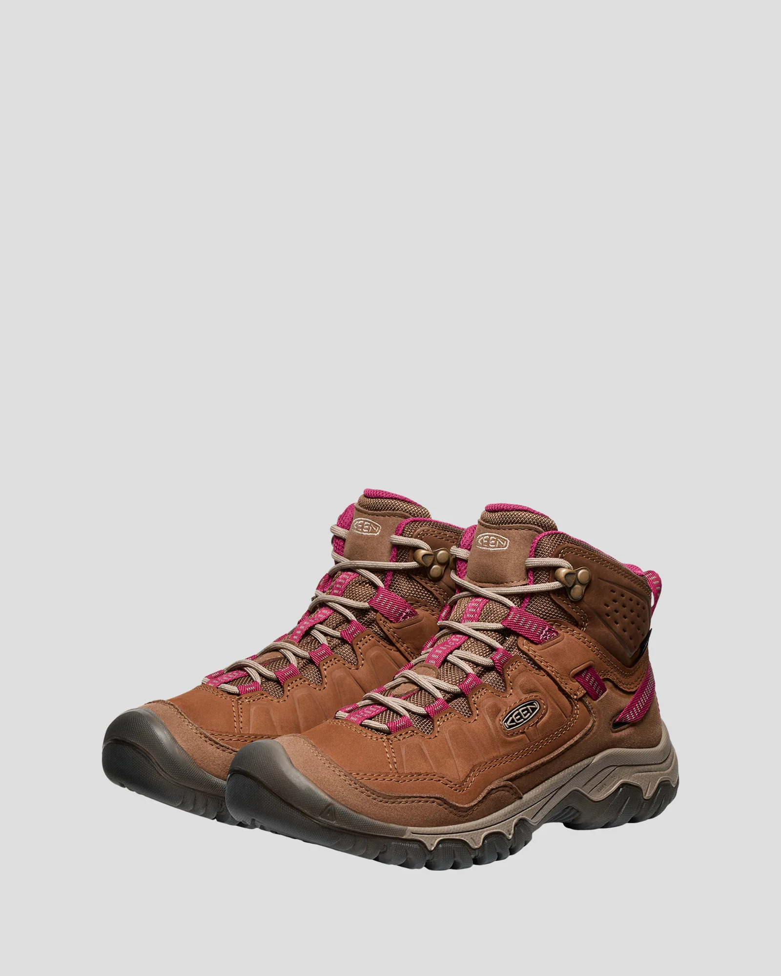 Women's Keen Targhee IV Mid Waterproof Boots - Bison/Beaujolais - Image 4