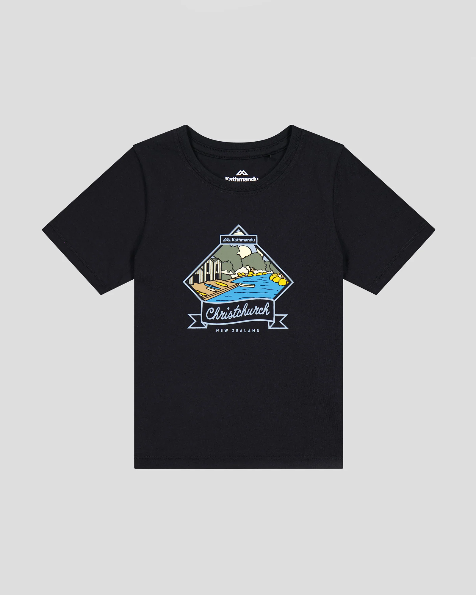 Kids' Christchurch Organic Cotton T-shirt - Black Stingray - Image 4