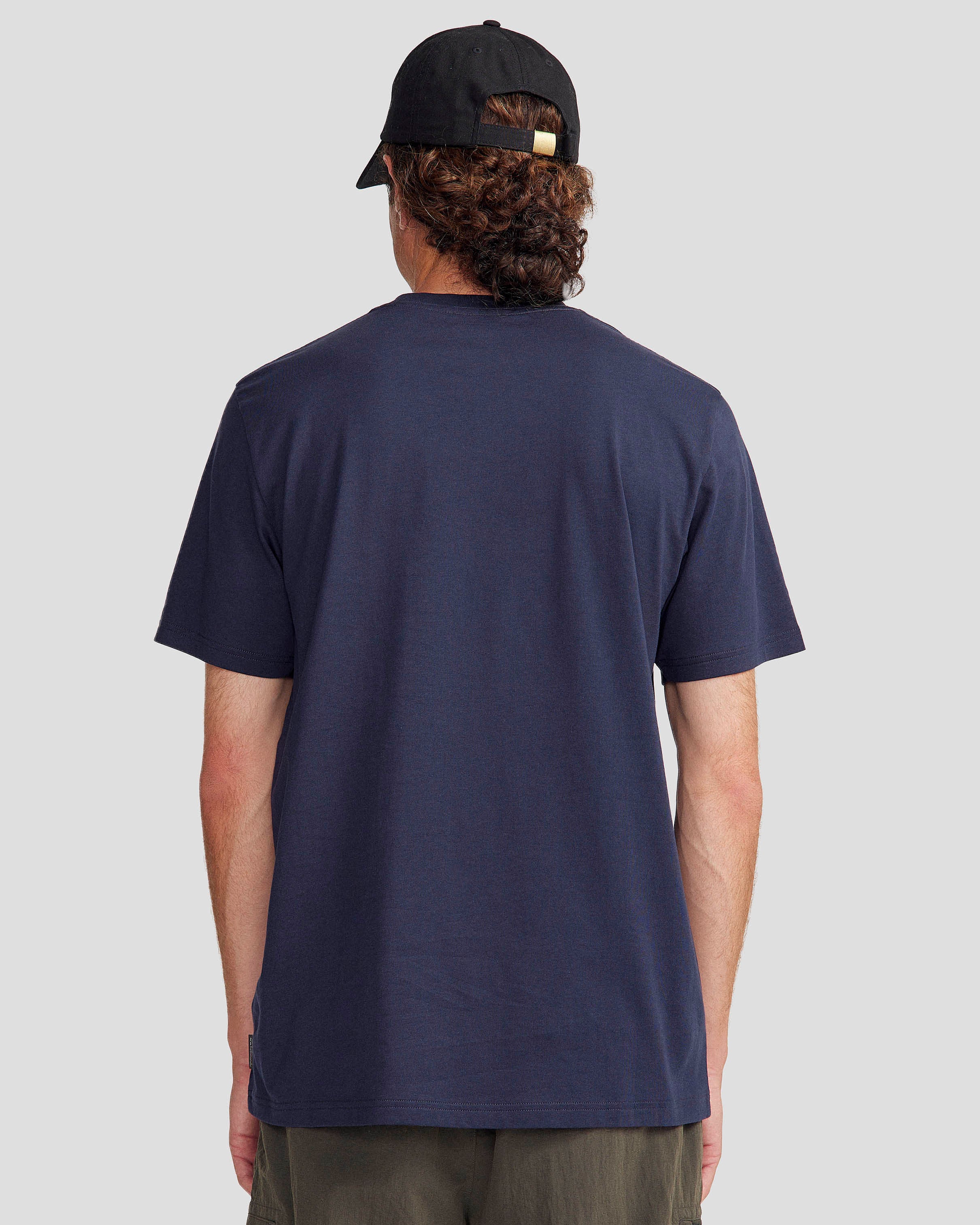 Men's Logo Fill Organic T-shirt - Pure Navy - Image 3