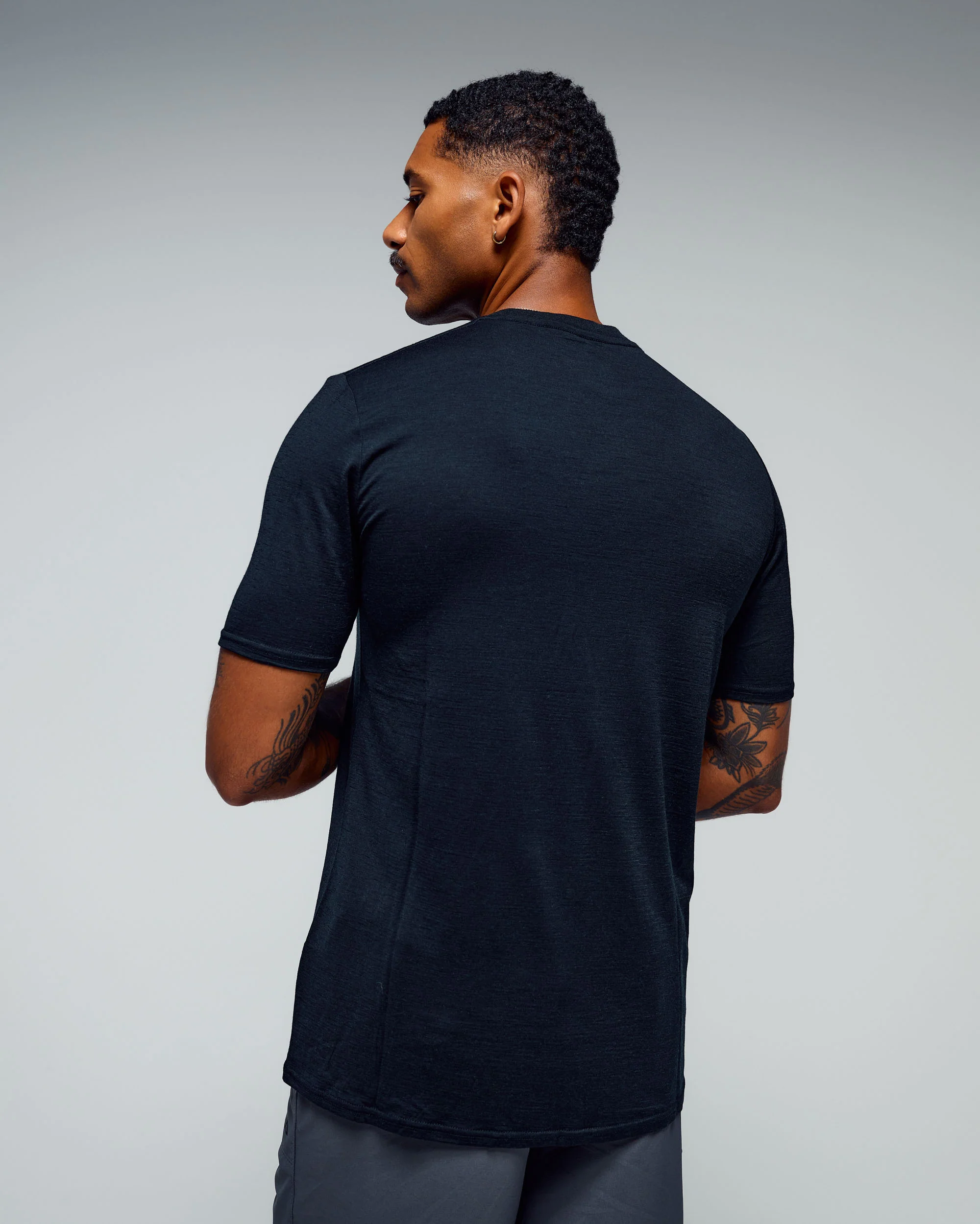 Men's 100% Merino T-shirt - Black - Image 3