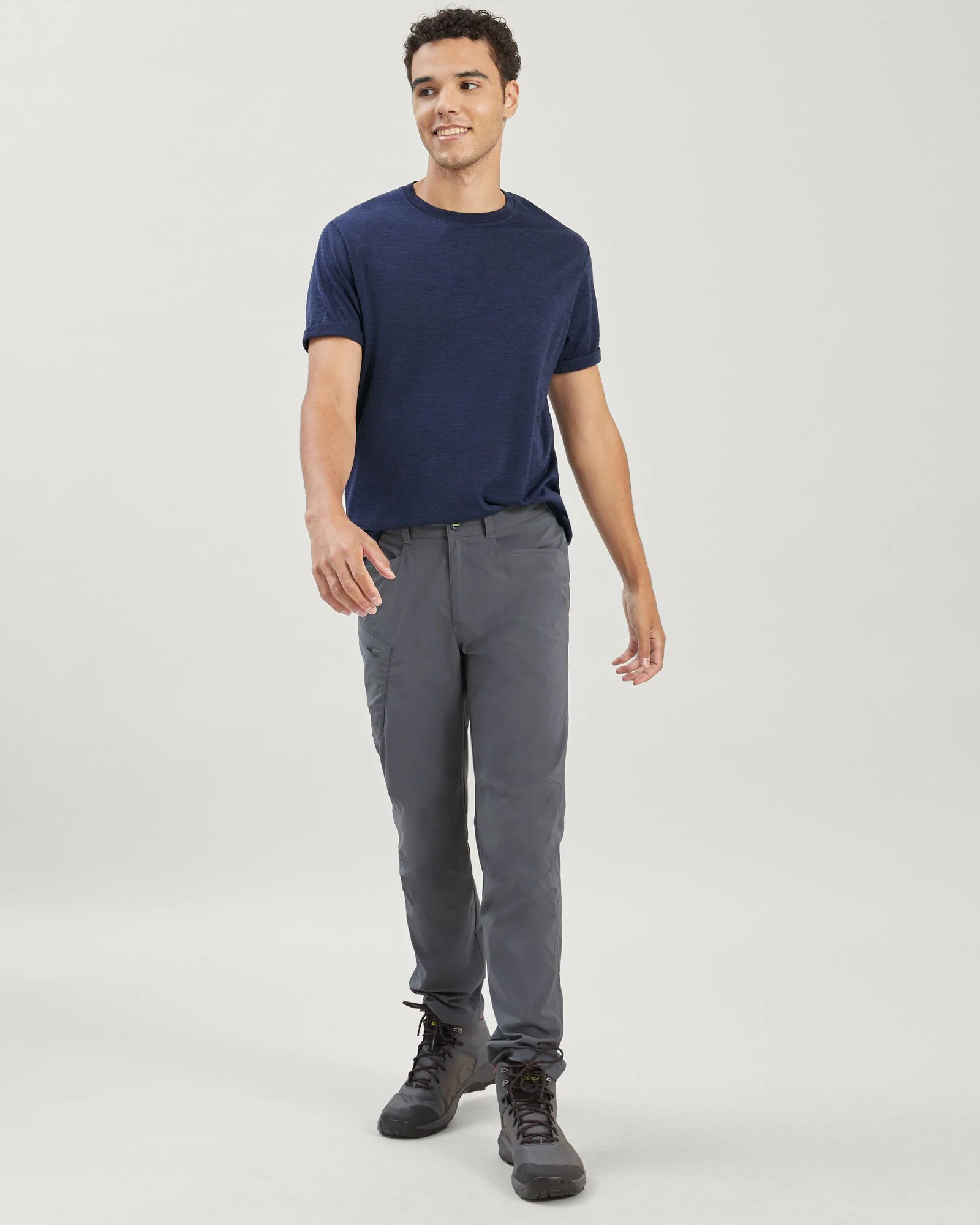 Men's 100% Merino T-shirt - Midnight Navy Marle - Image 3