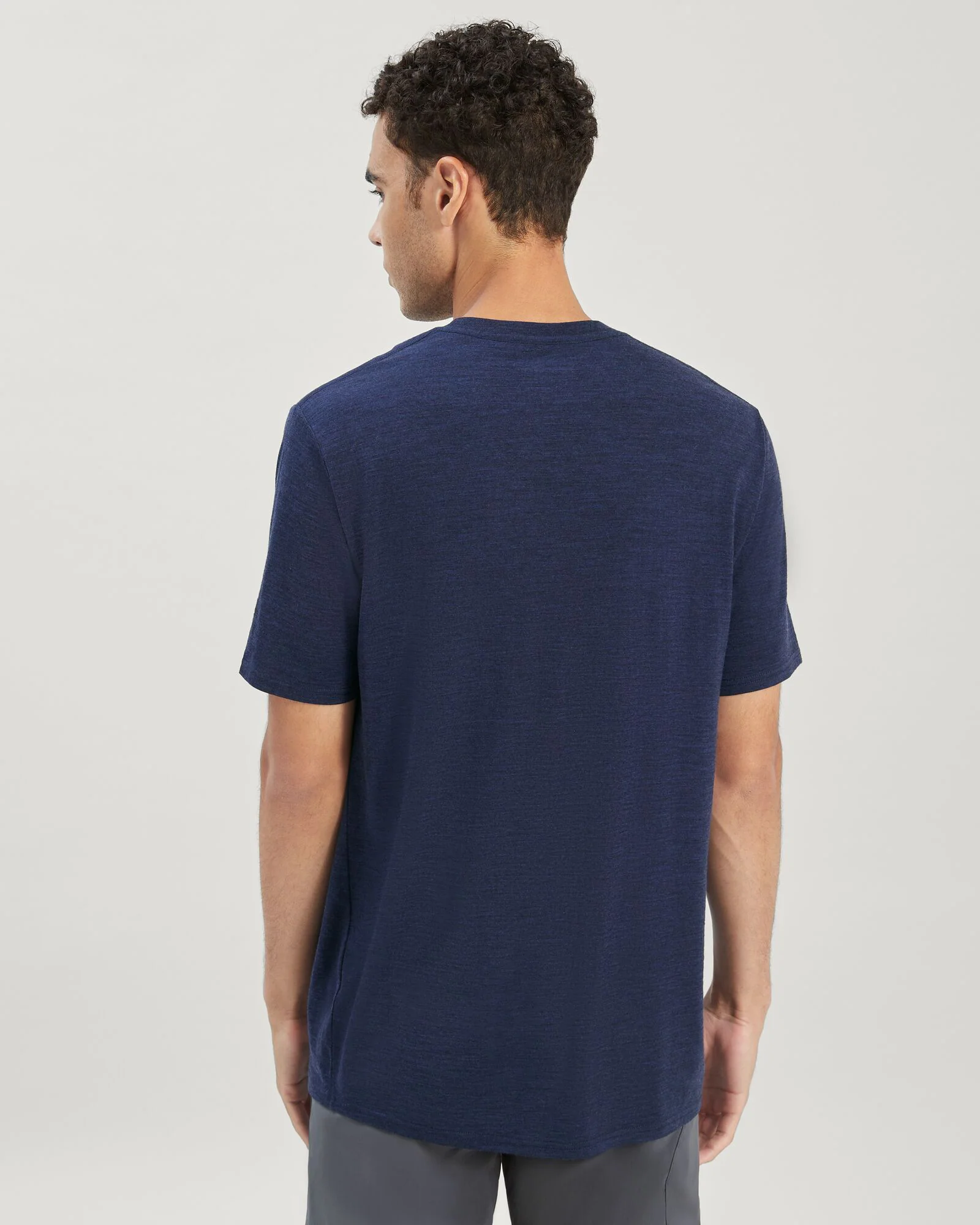 Men's 100% Merino T-shirt - Midnight Navy Marle - Image 4