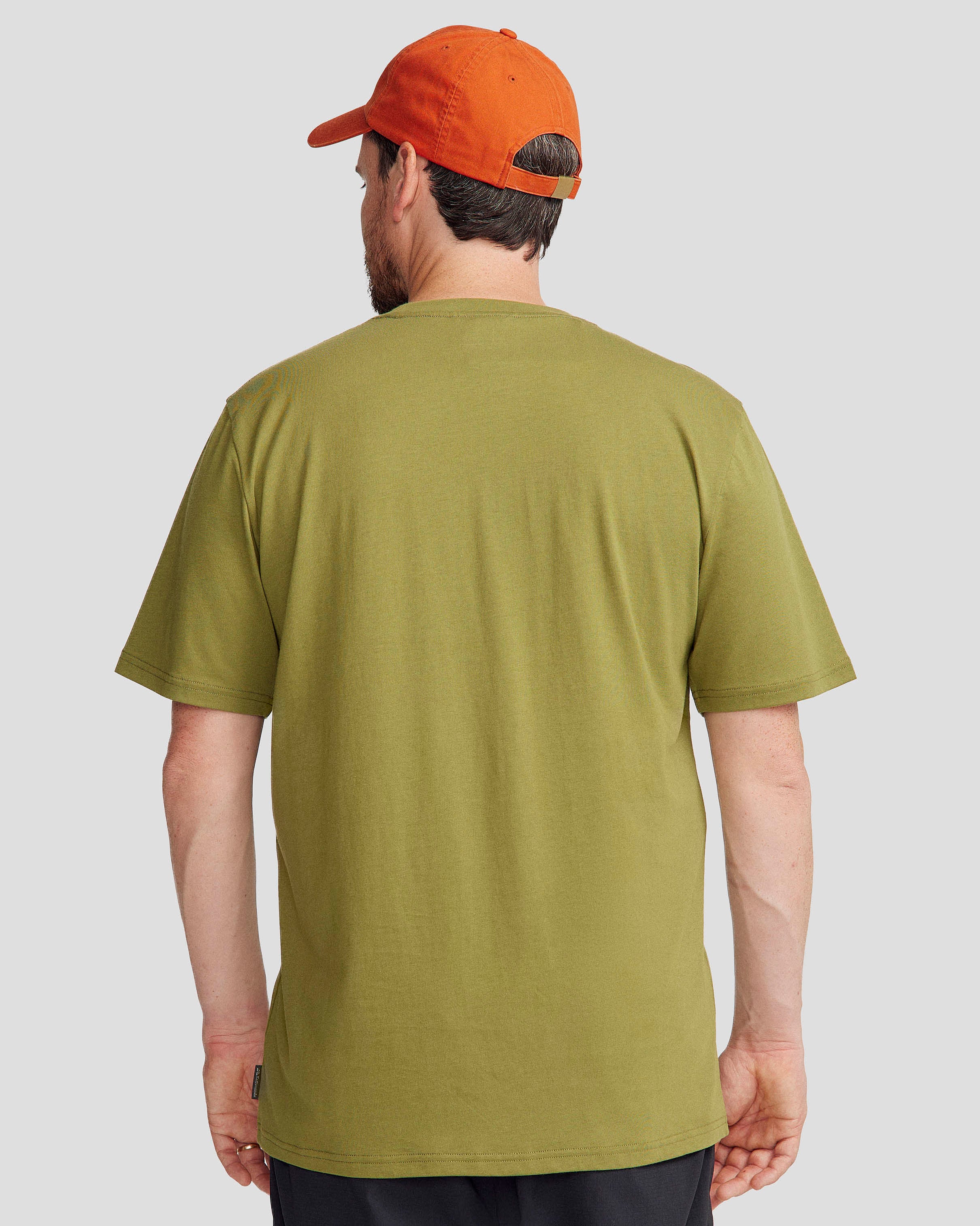 Men's Lizard Organic Cotton T-shirt - Dark Fern - Image 3