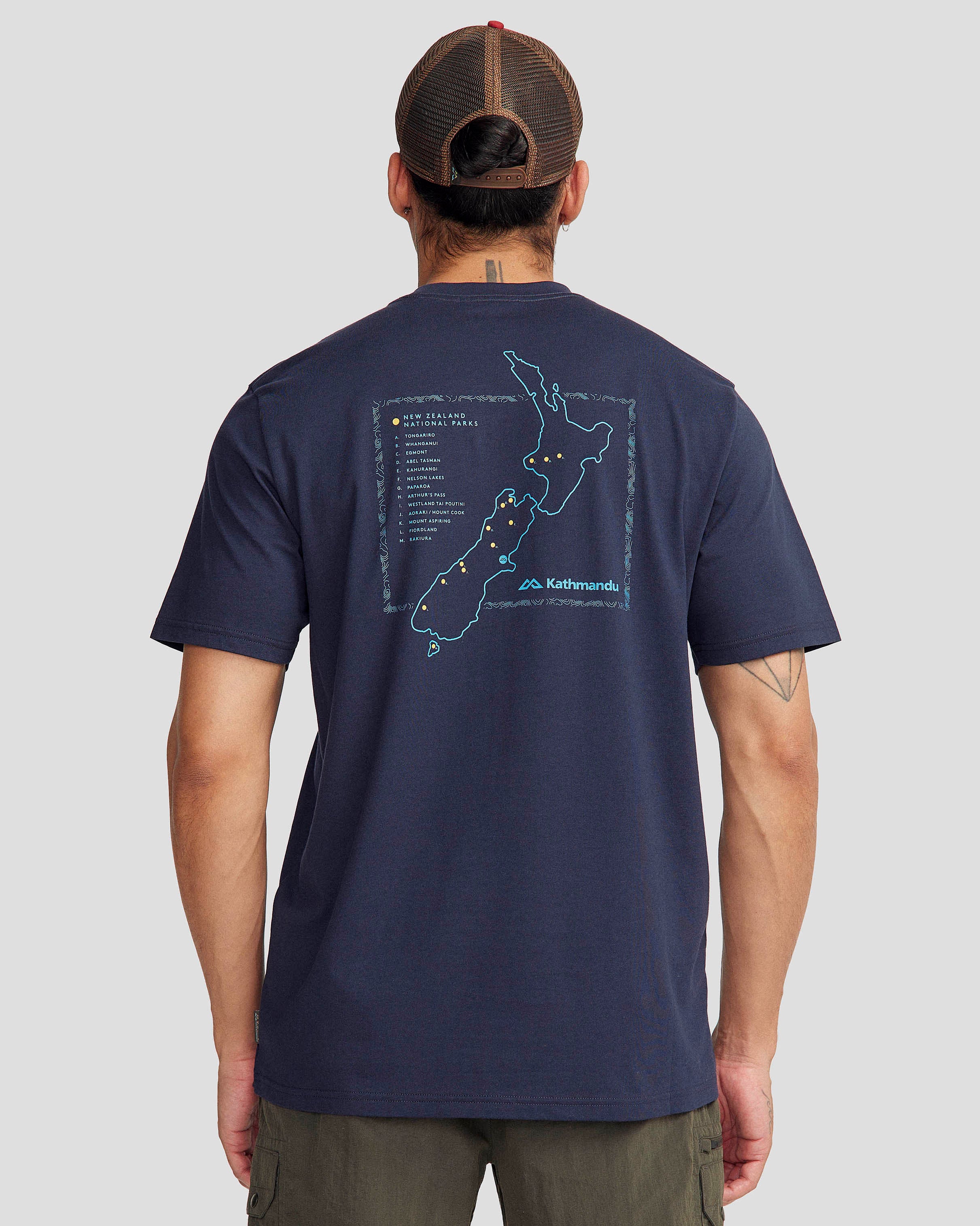Men's NZ Heritage Organic Cotton T-shirt - Pure Navy - Image 3