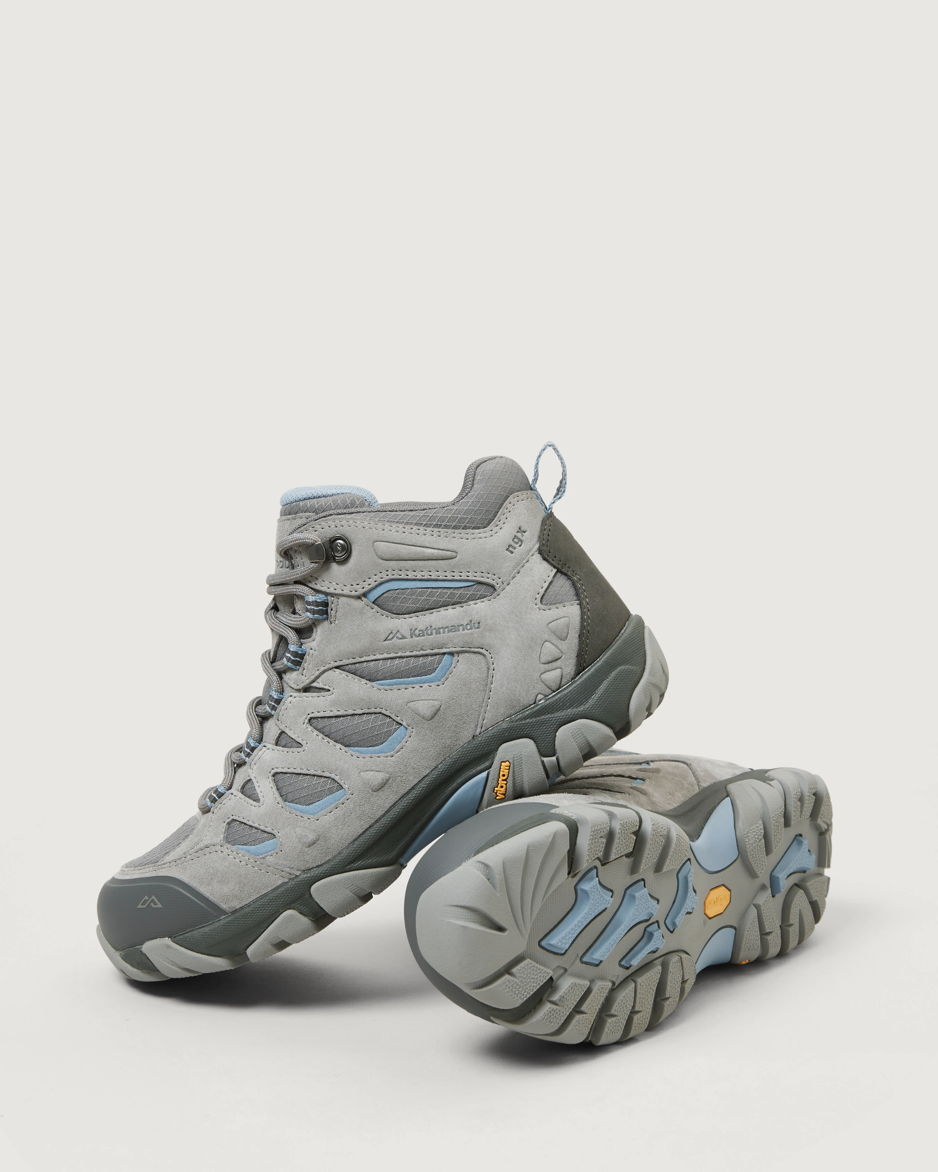 Women's Mornington Waterproof Mid Hiking Boots - Steel Grey/Faded Denim - Image 4