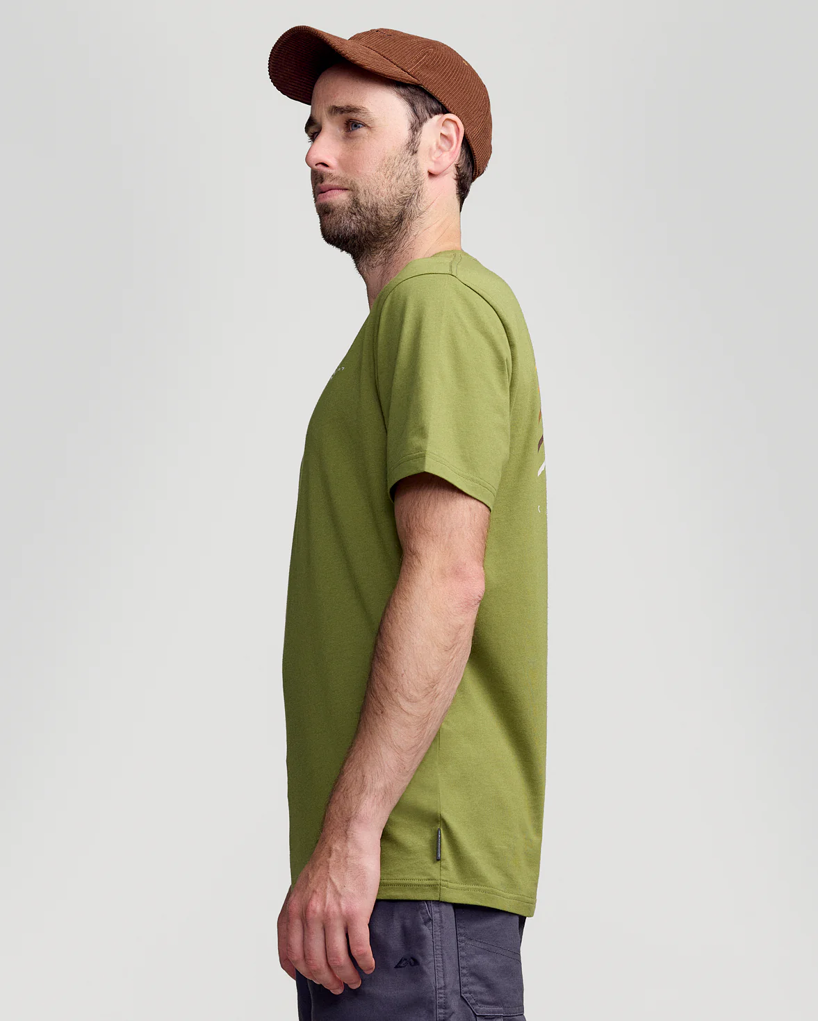 Men's Mountain Rays Organic Cotton T-shirt - Dark Fern - Image 3