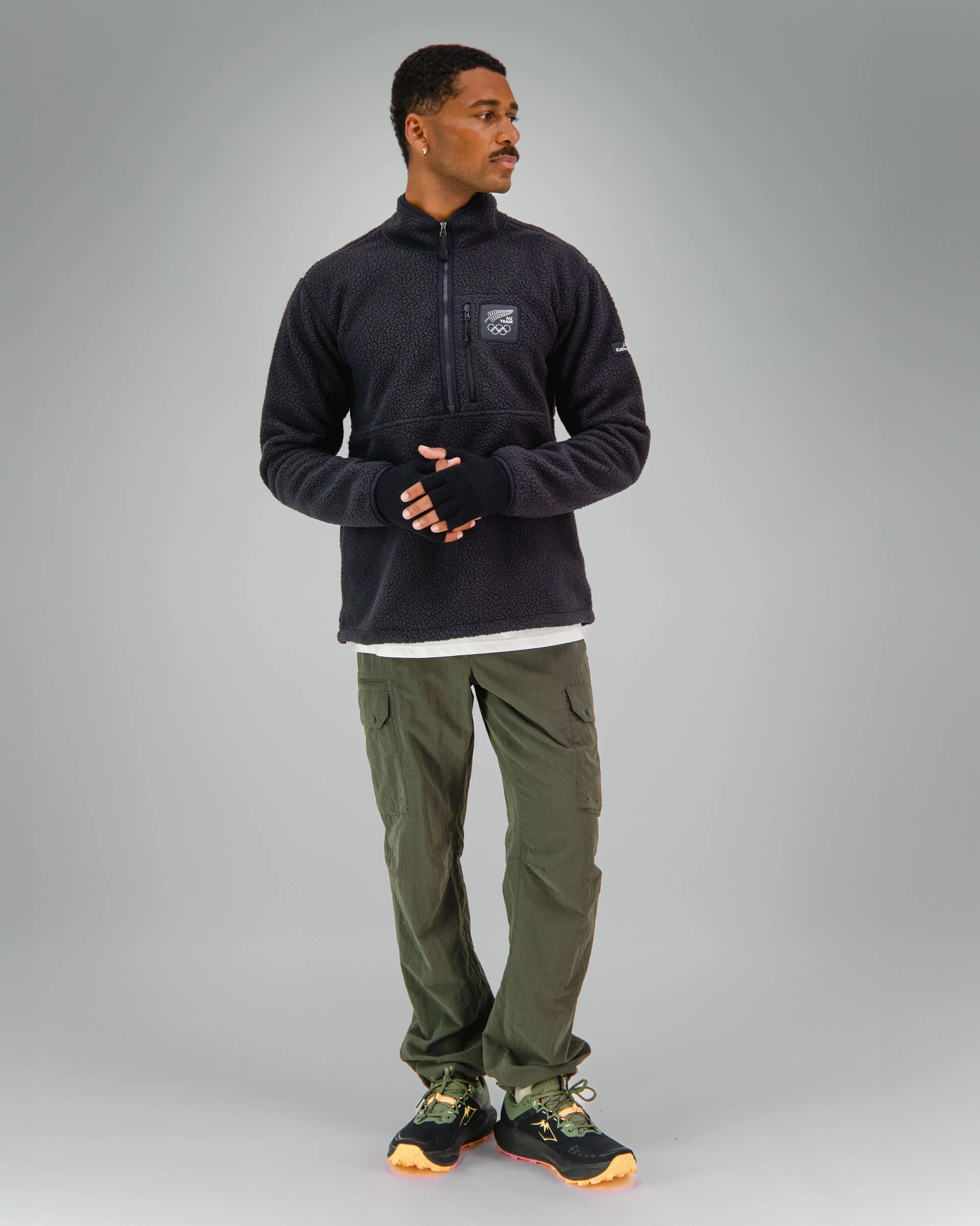 Co-Z Fleece 1/4 Zip Pullover - Black Replica | New Zealand Team Replica Collection - Image 7