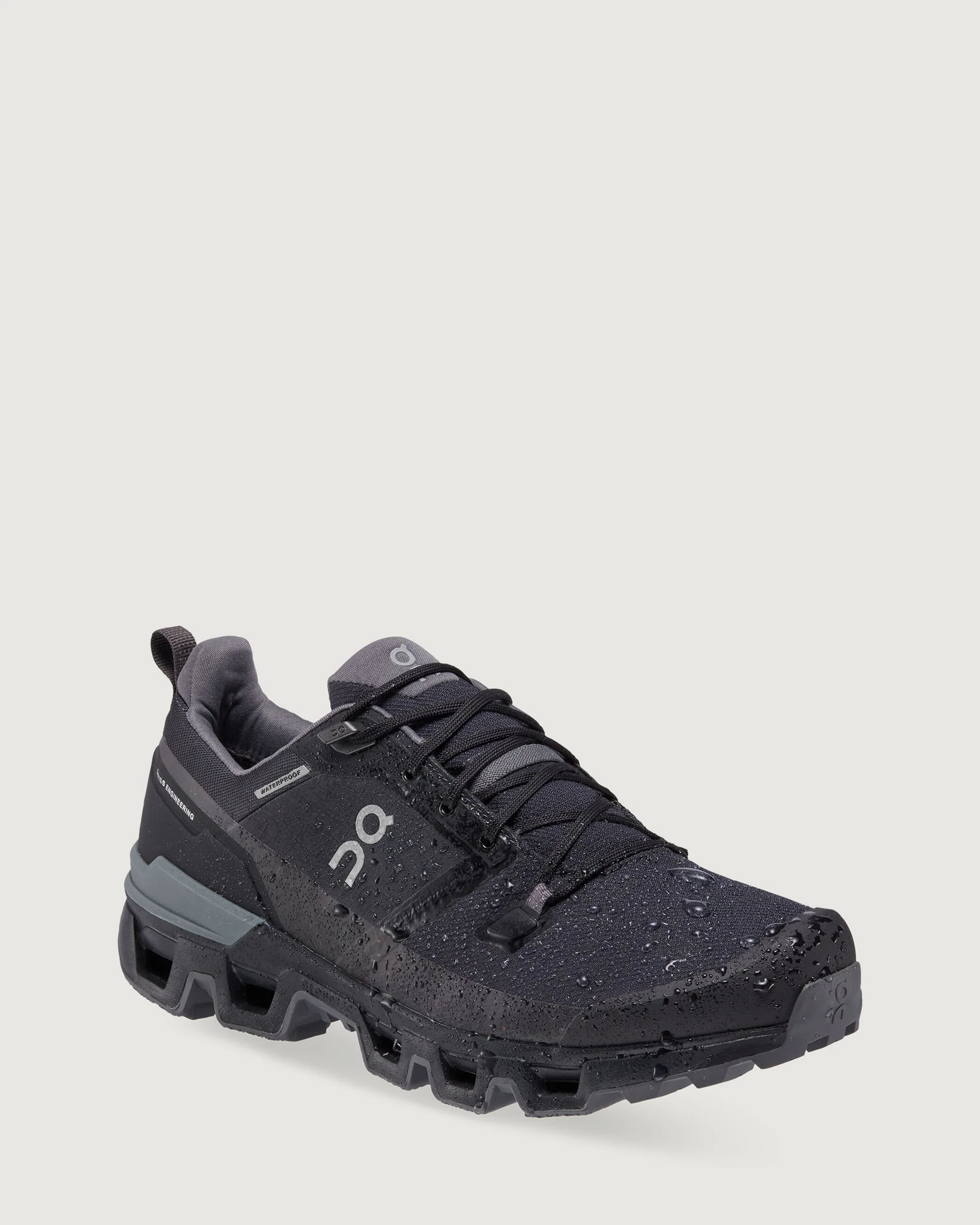 Men's On Cloudwander Waterproof Hiking Shoes - Black/Eclipse - Image 4