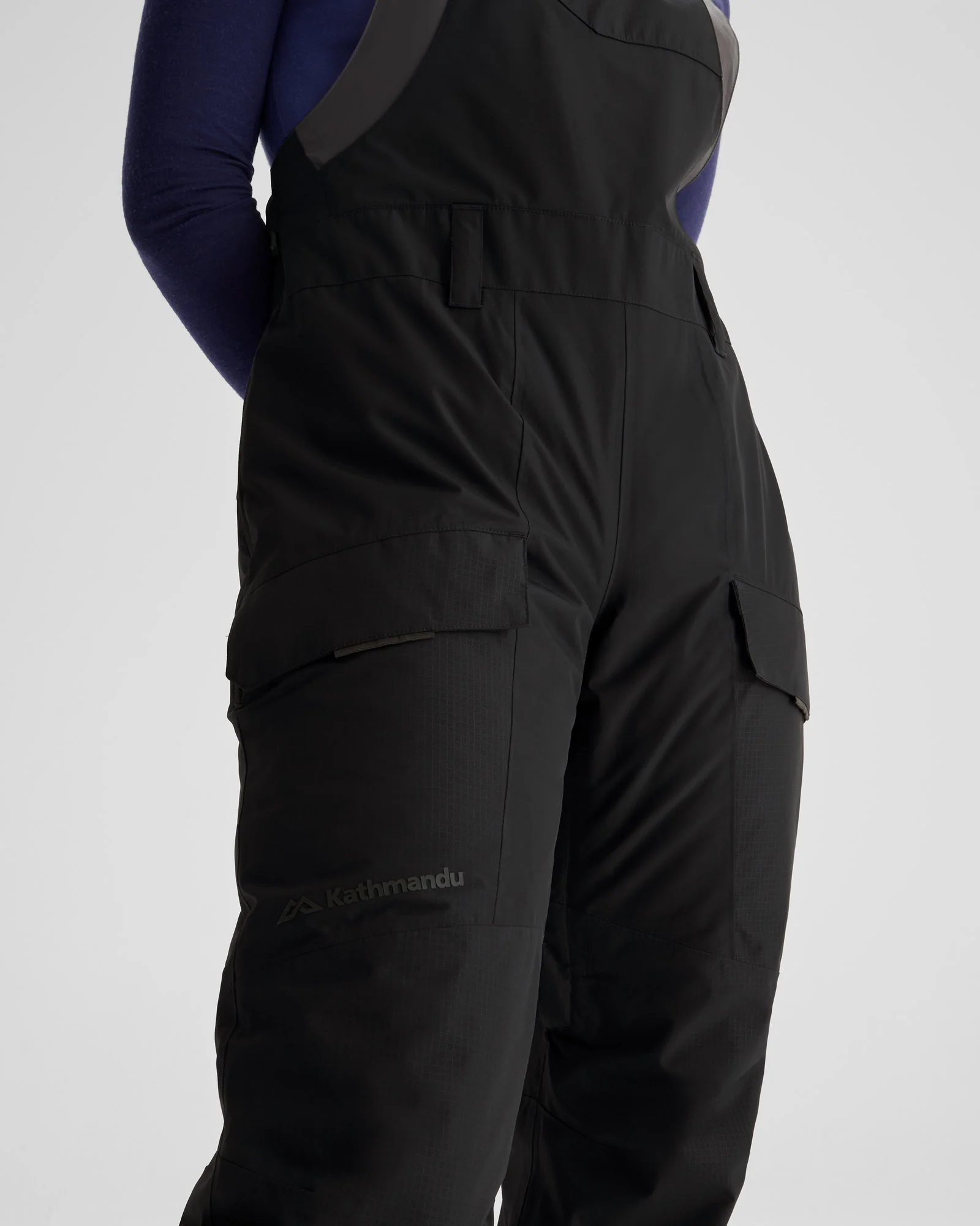 PWDR-Days Women's 2-layer Insulated Bib Pants - Black Stingray - Image 6