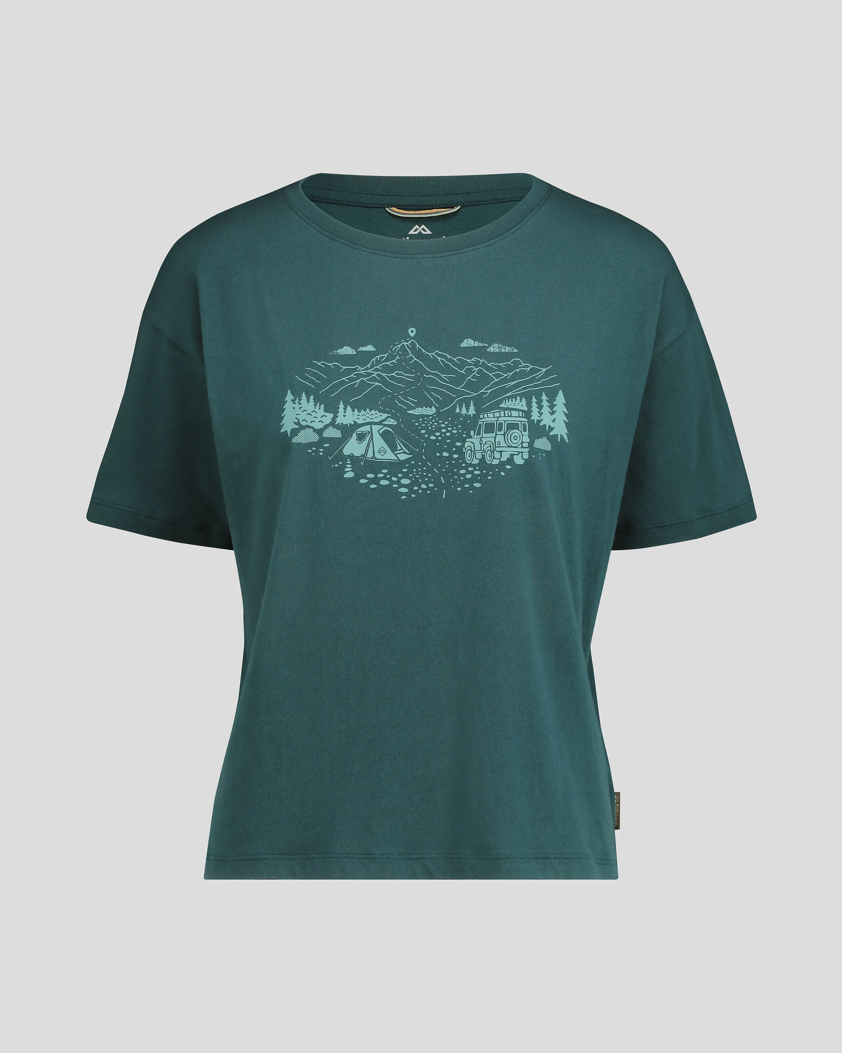 Women's Ridgeline Organic Cotton T-shirt - Deep Lagoon - Image 4