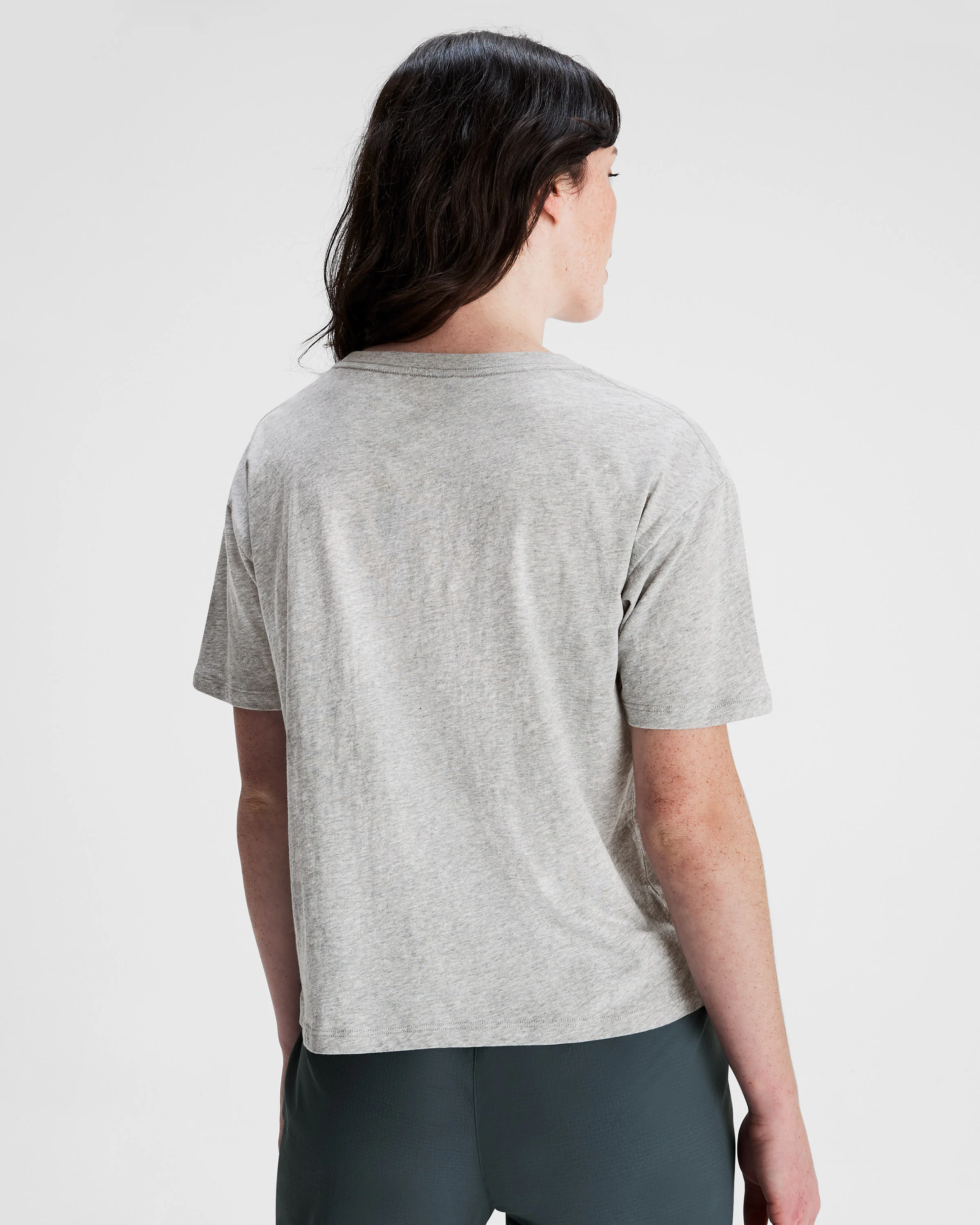 Women's Ridgeline Organic Cotton T-shirt - Light Grey Marle - Image 3