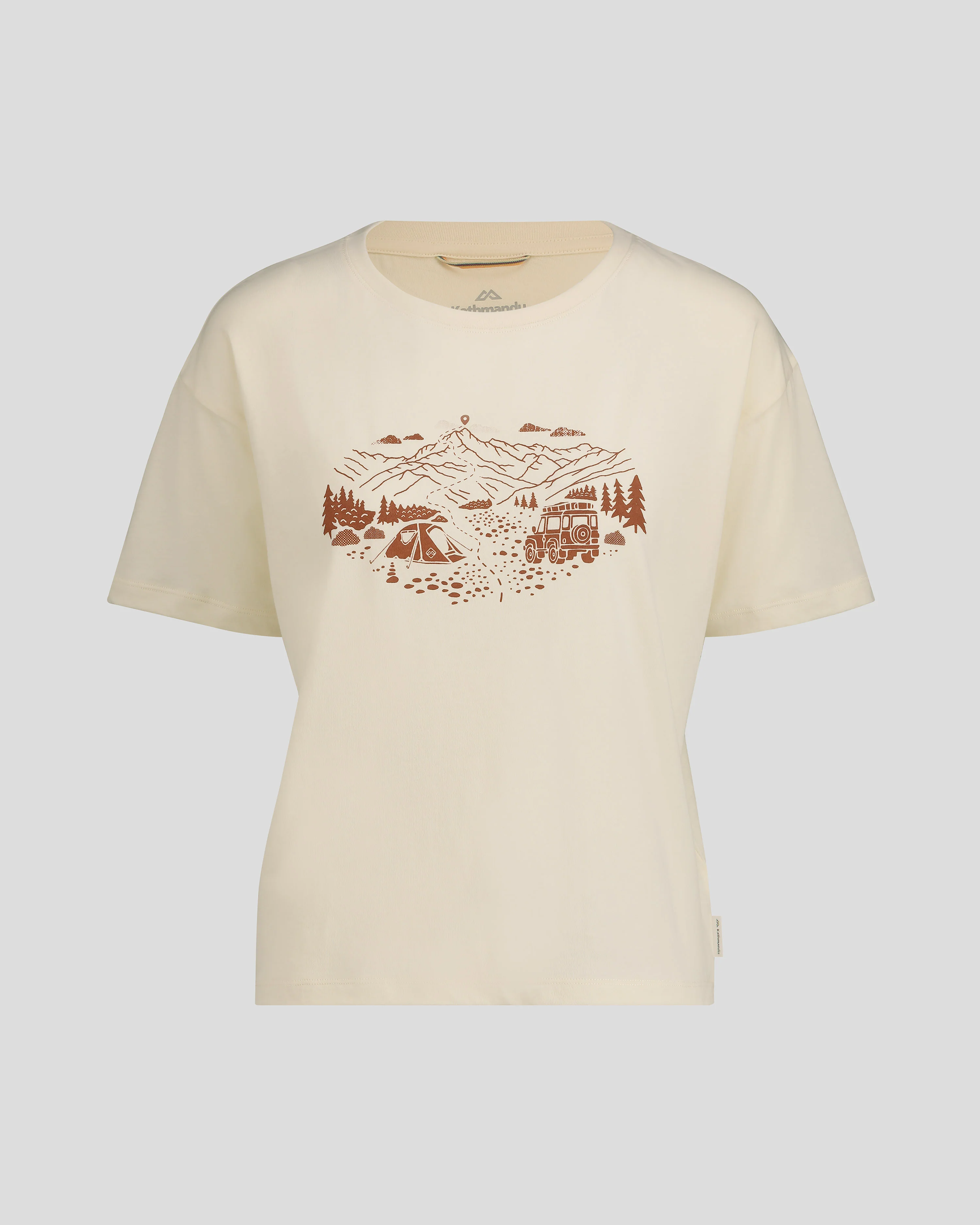 Women's Ridgeline Organic Cotton T-shirt - Natural - Image 4