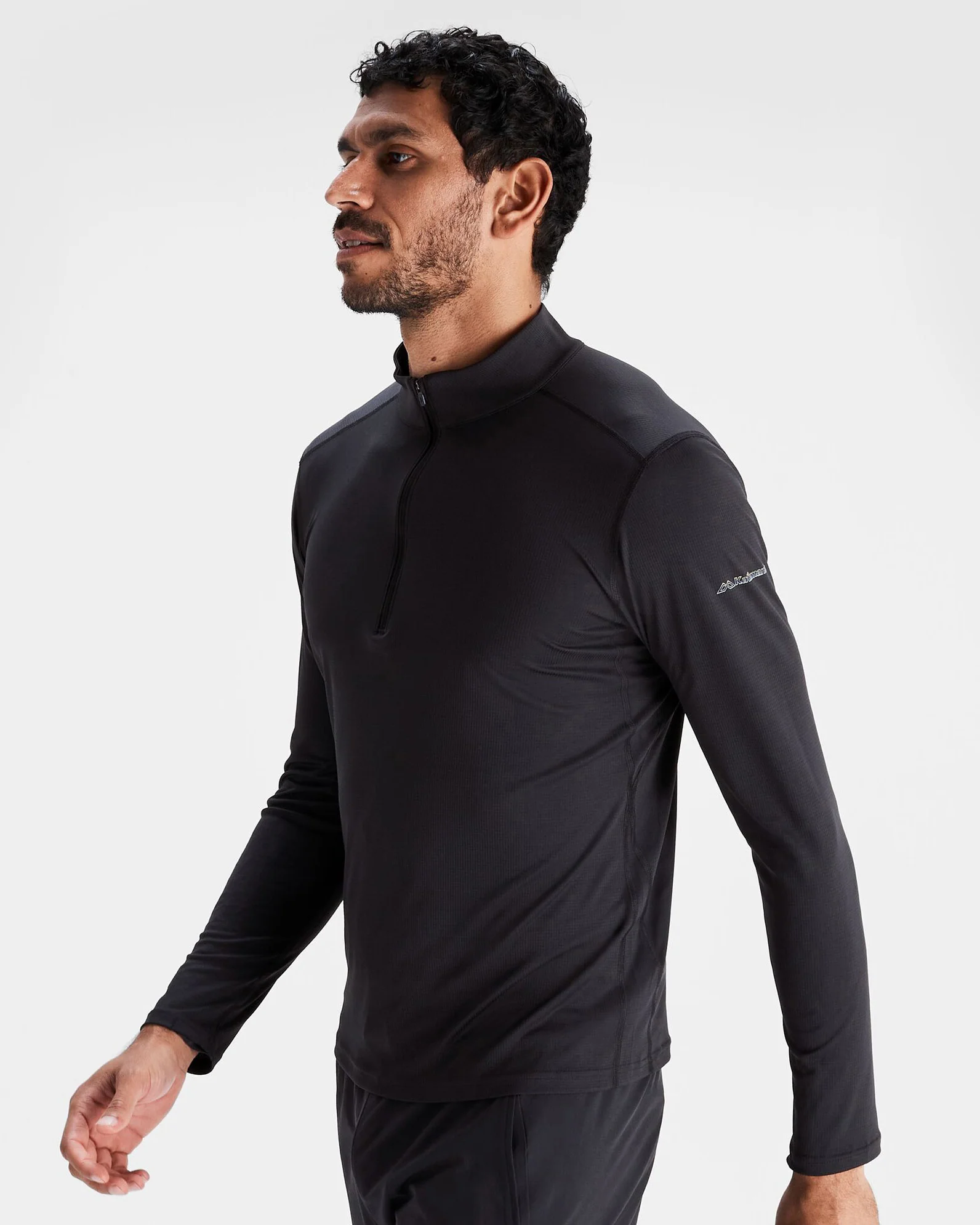 Men's Seeker Quarter Zip Top - Black Stingray - Image 3
