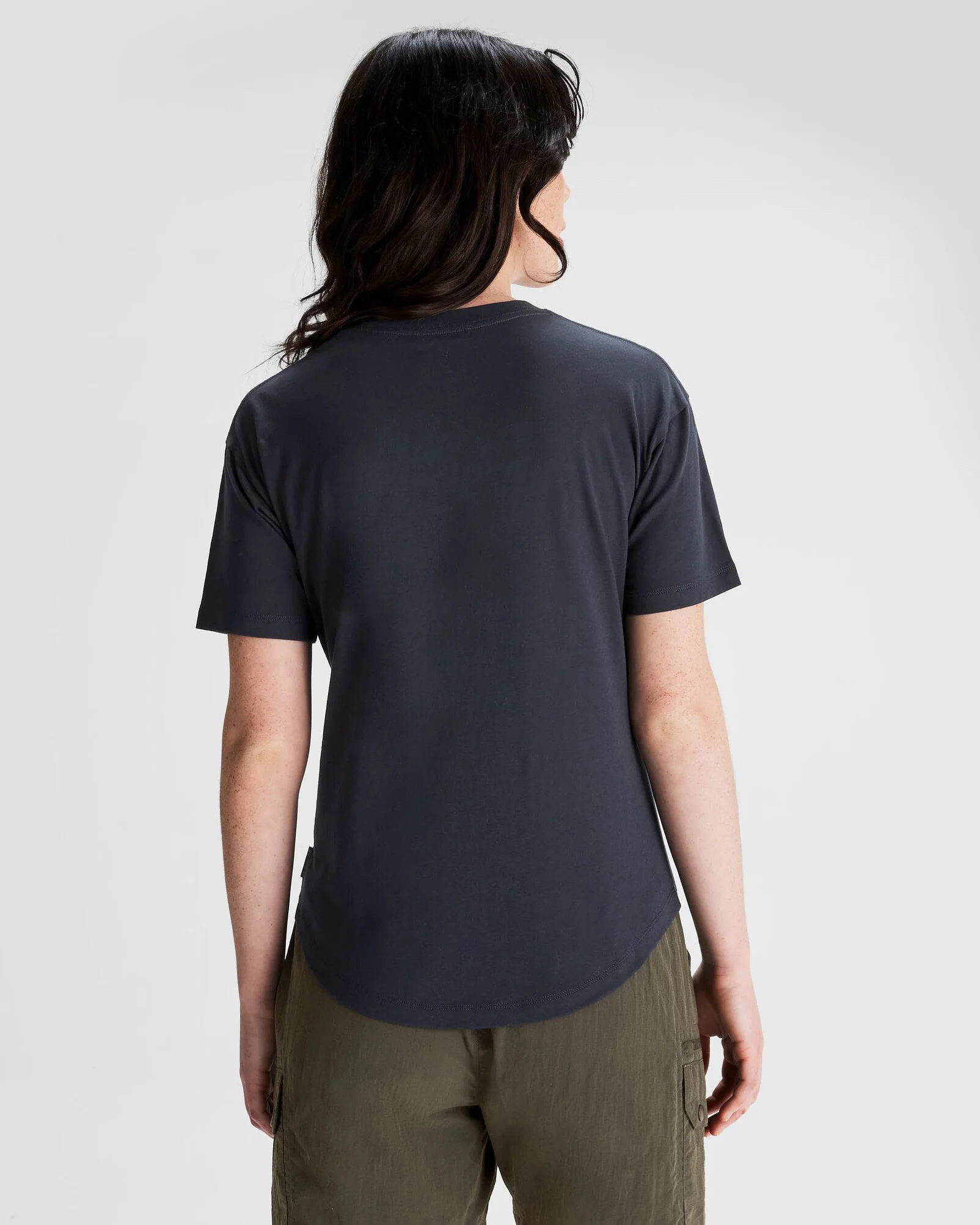 Women's Solid Organic Cotton T-Shirt - Pure Navy - Image 3