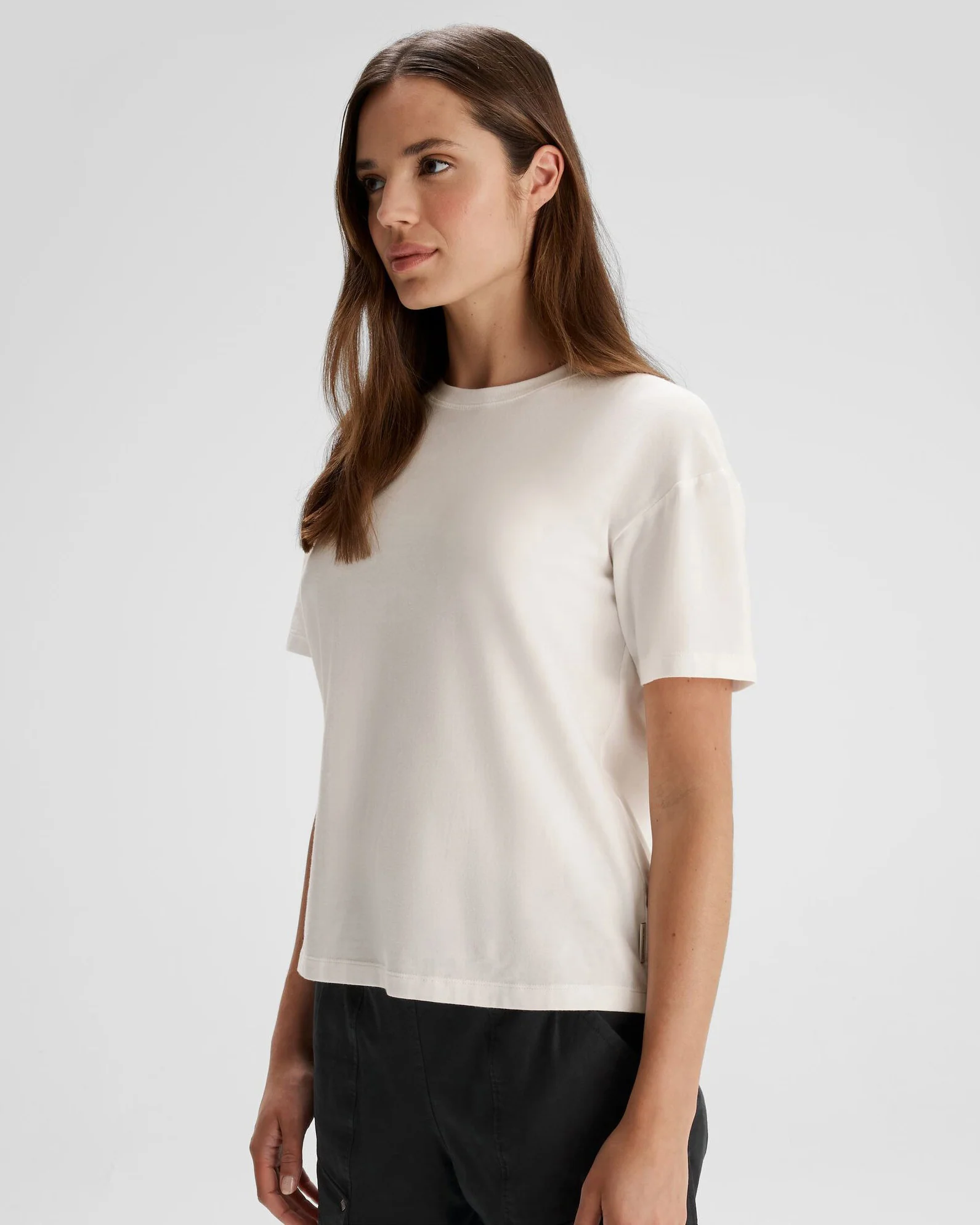 Women's Solid Organic Cotton T-Shirt - White - Image 3