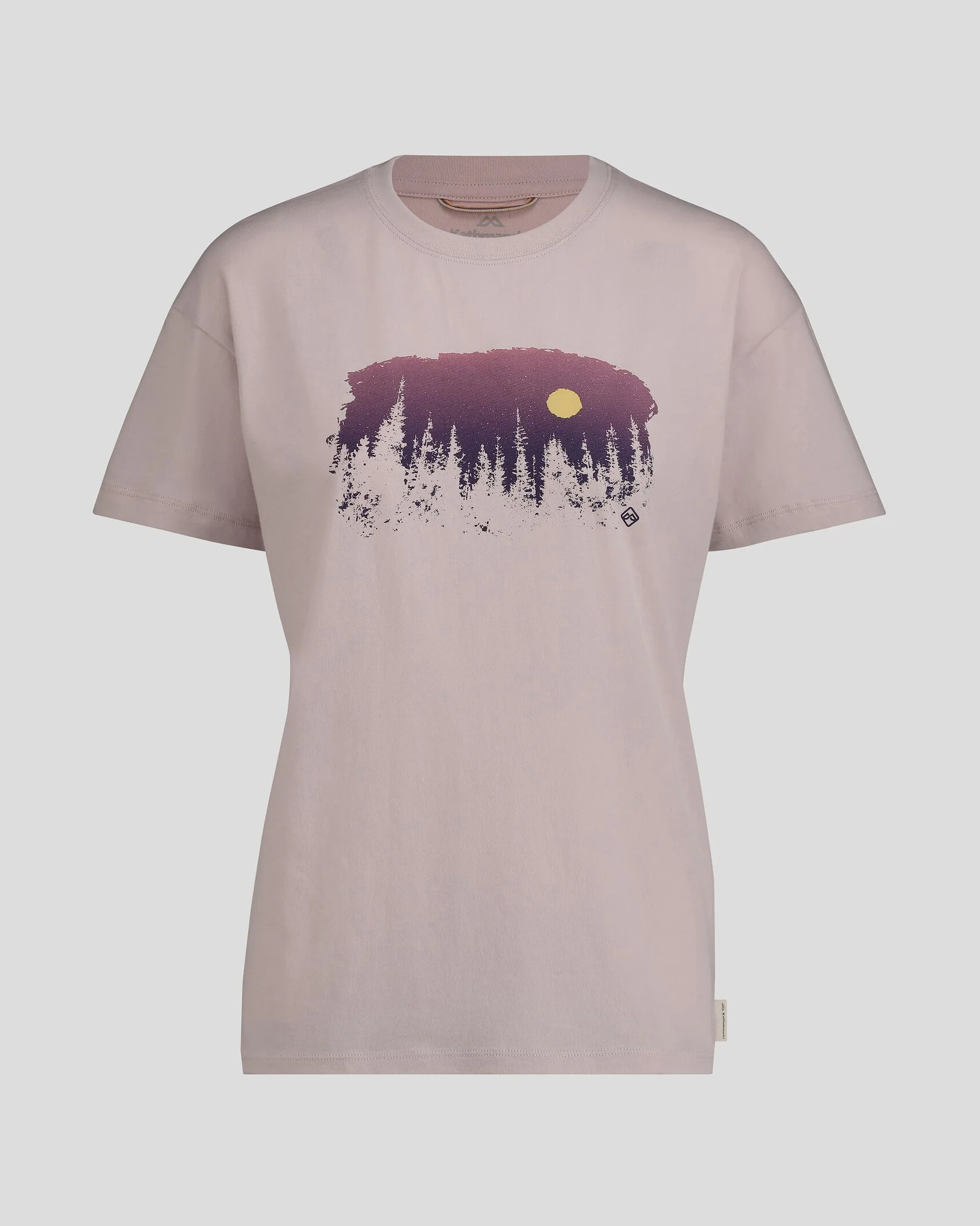 Women's Tree Line Organic Cotton T-shirt - Dove - Image 4