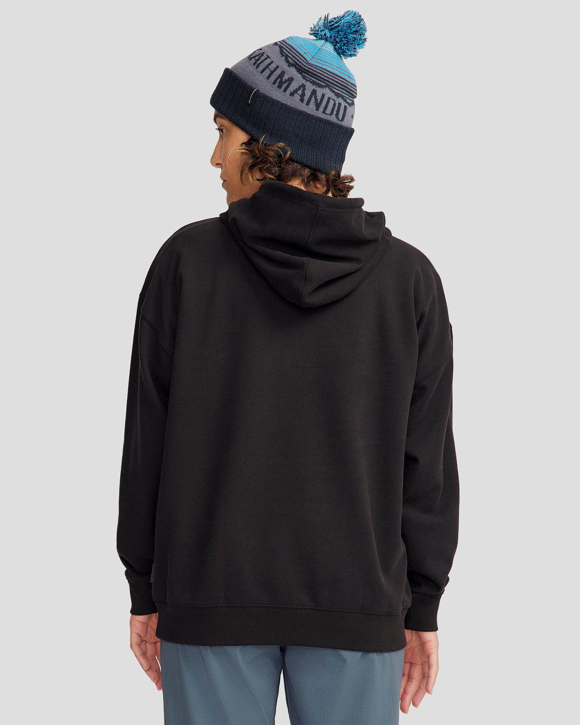 Women's Peak Badge Relaxed Hoodie - Black Stingray - Image 4