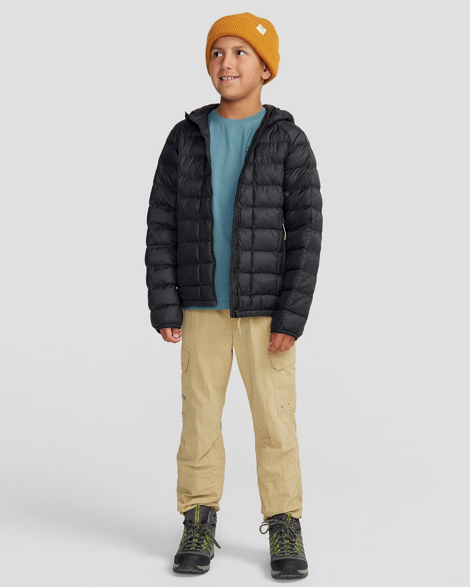 Youth Heli Insulated Hooded Jacket - Black Stingray - Image 3