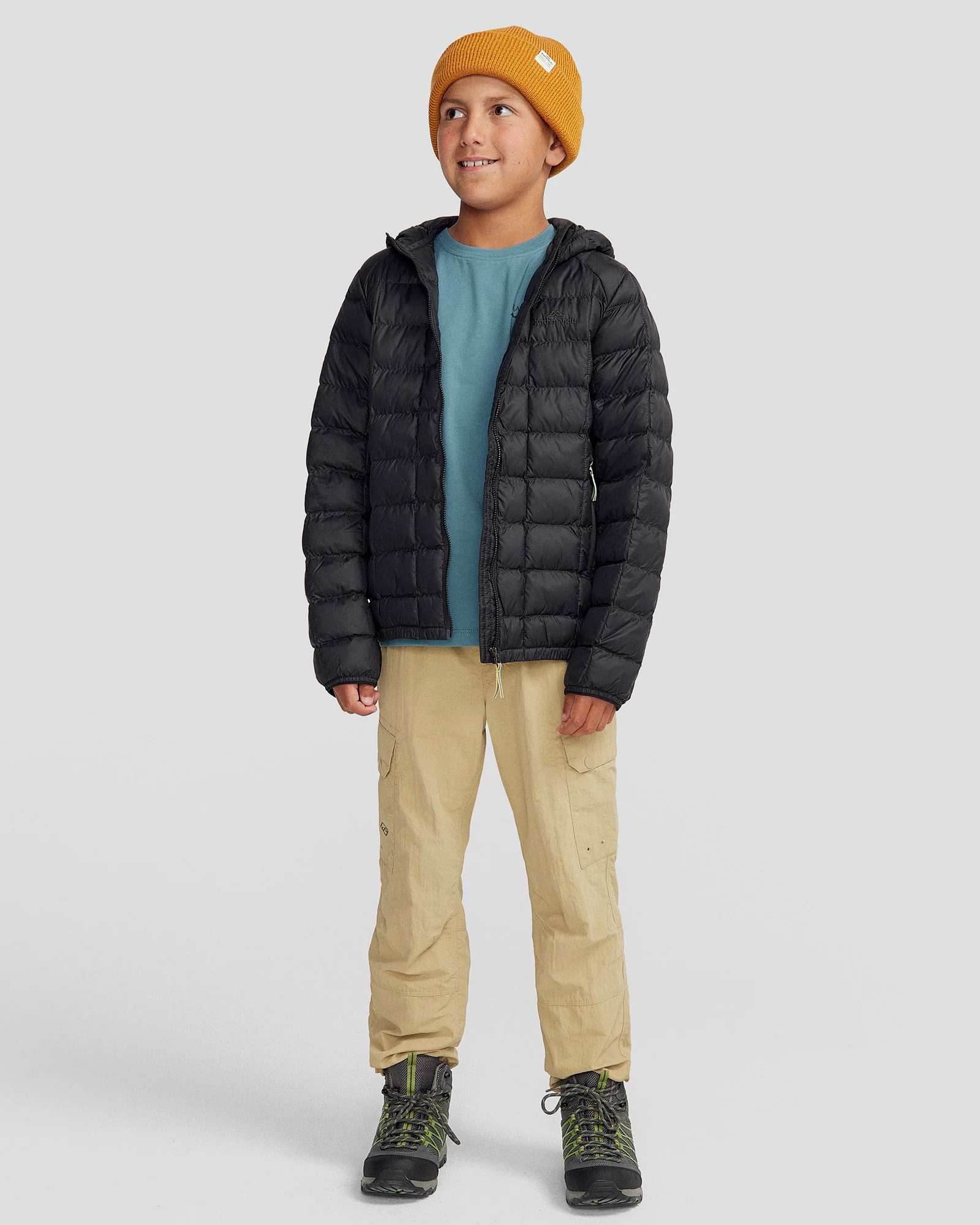 Youth Heli Insulated Hooded Jacket - Black Stingray - Image 4